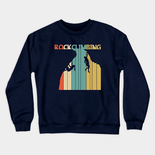 Vintage Retro Rock Climbing Gift Crewneck Sweatshirt by GWENT